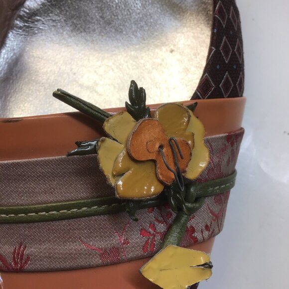 Prada Size 38 Red High Heel with Orange and Yellow Decorated Shoes - Picture 3 of 8